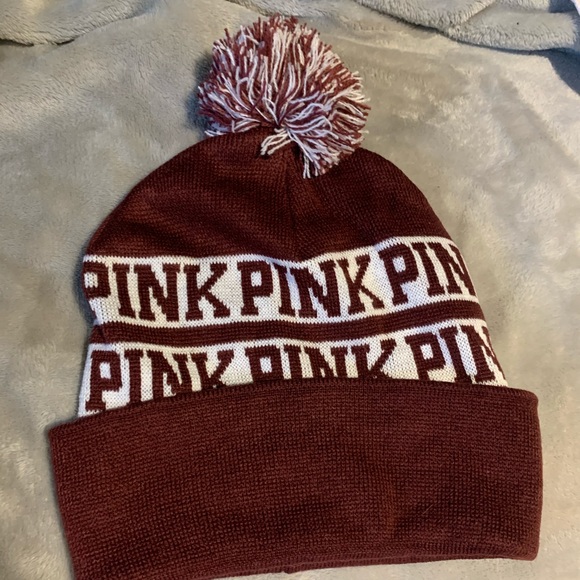 🌟VS Pink Maroon Logo Beanie🌟 - Picture 3 of 3